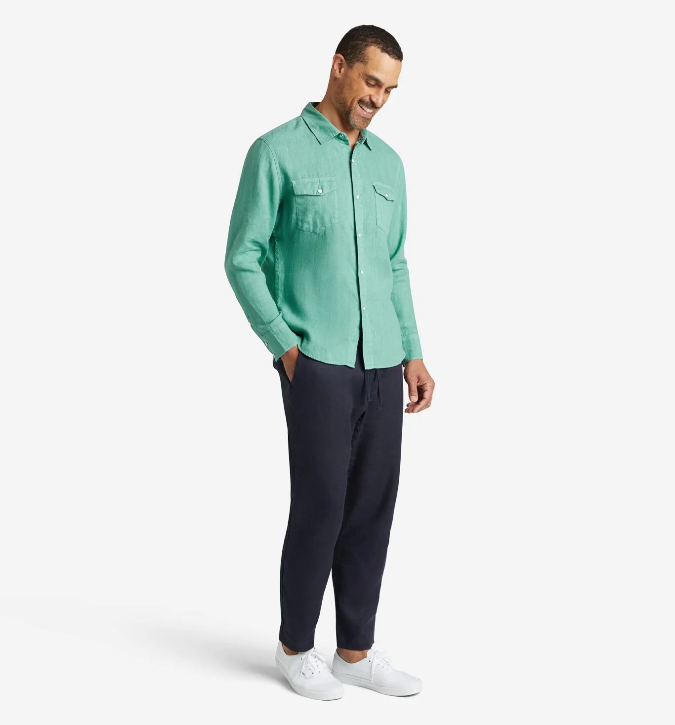 4Corner Linen Snap Shirt - Image 3