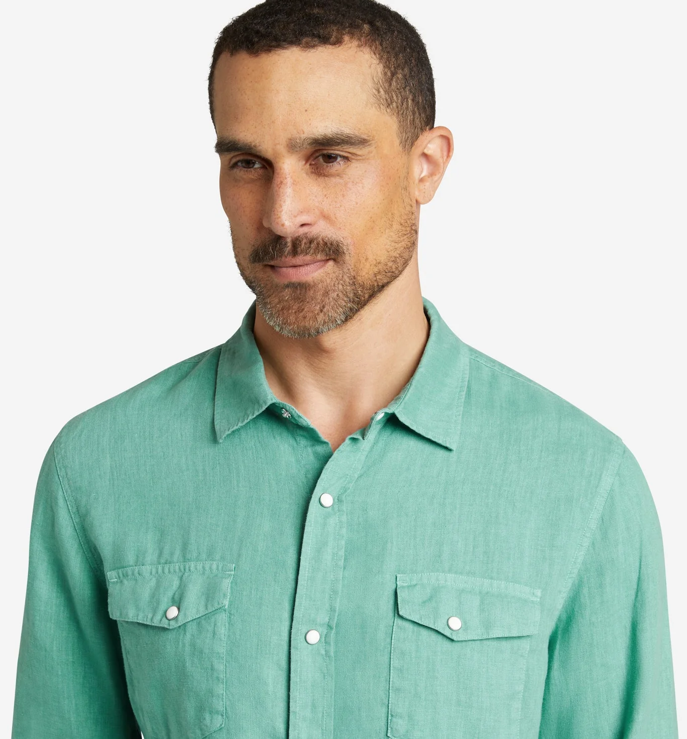 4Corner Linen Snap Shirt - Image 4