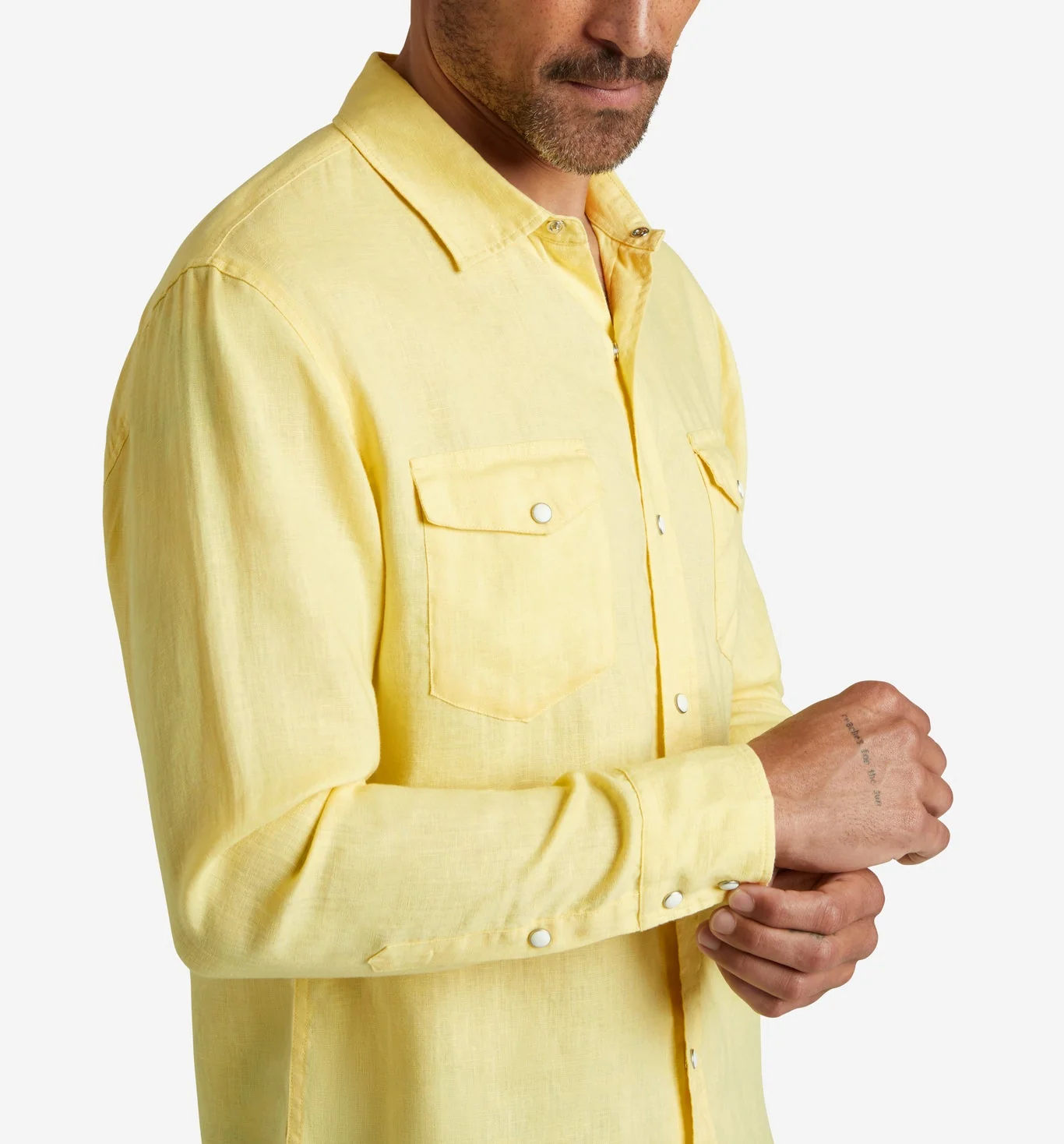 4Corner Linen Snap Shirt - Image 4