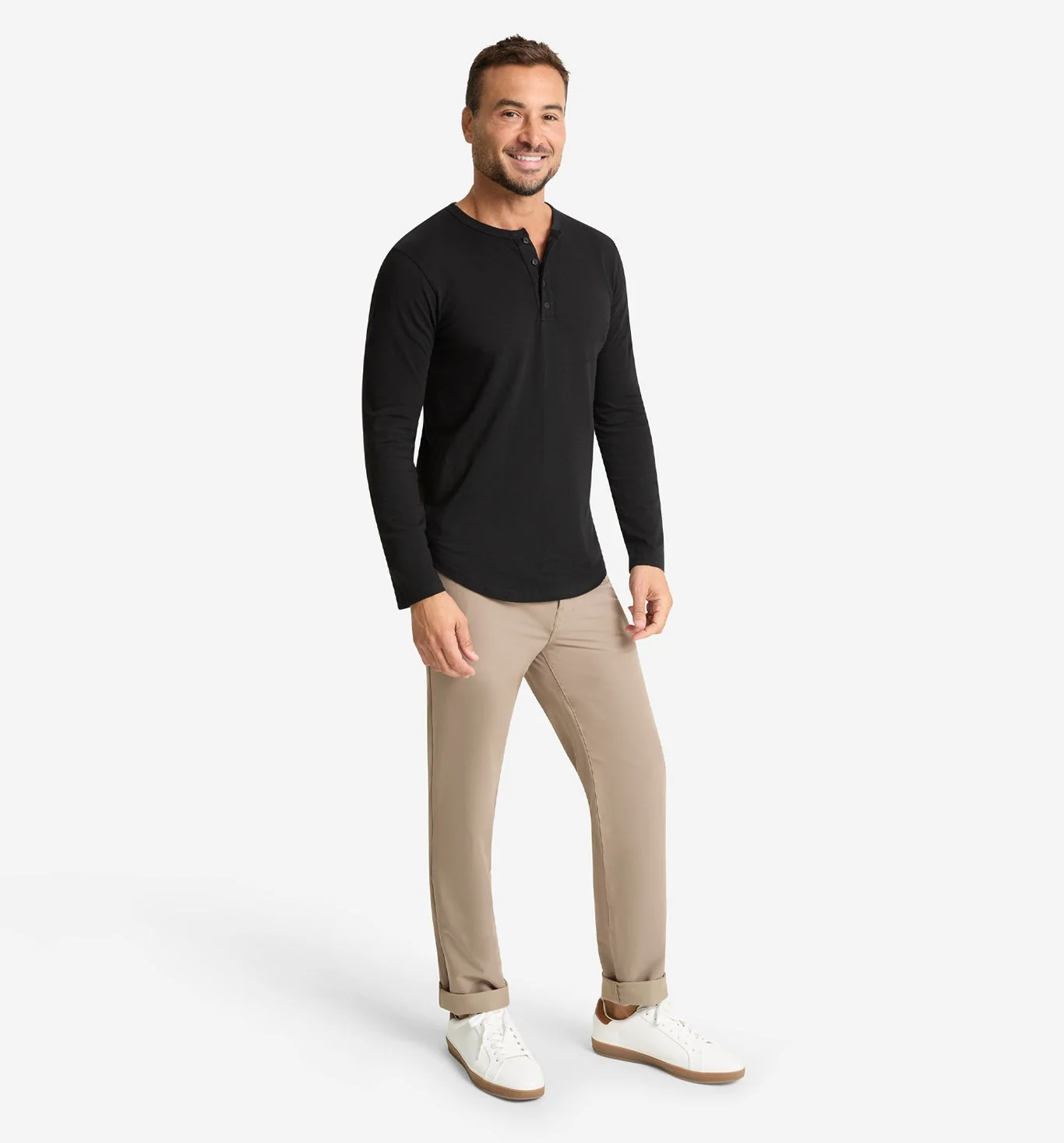 LS Slub Scallop Henley - Image 3