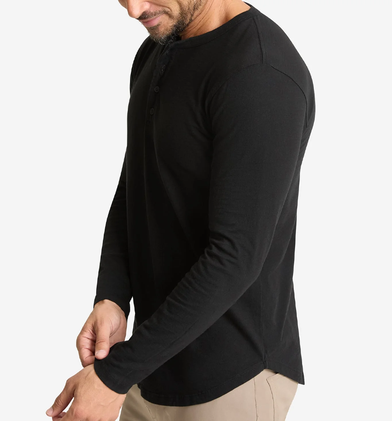 LS Slub Scallop Henley - Image 5
