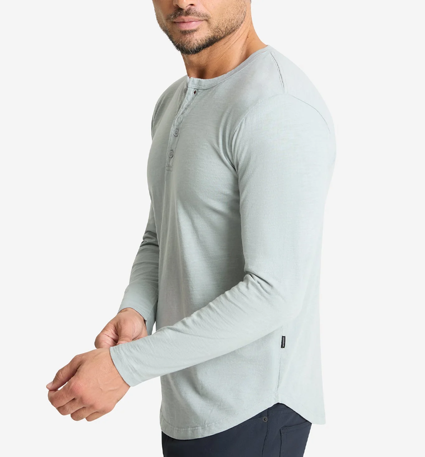 LS Slub Scallop Henley - Image 4
