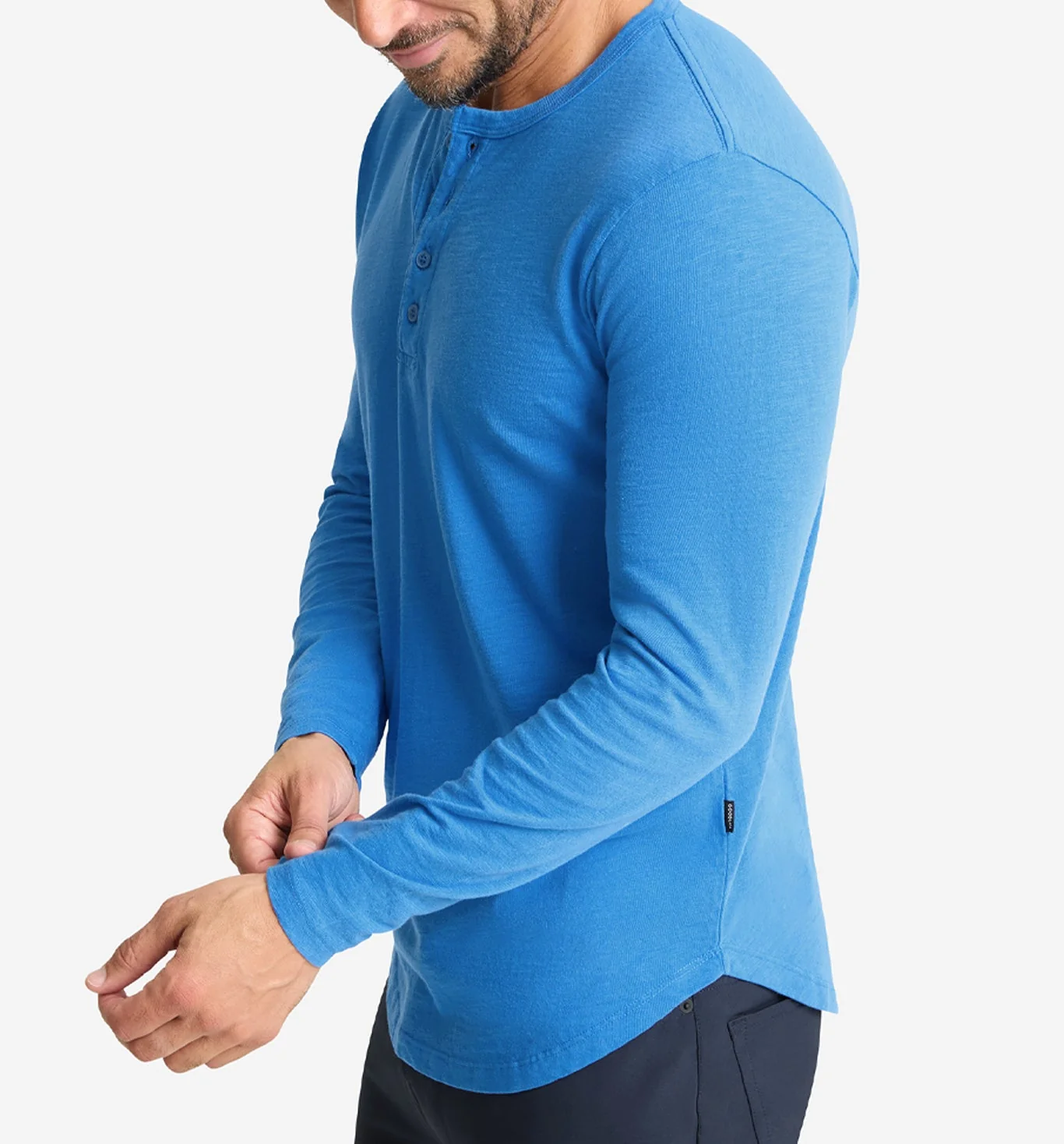 LS Slub Scallop Henley - Image 5