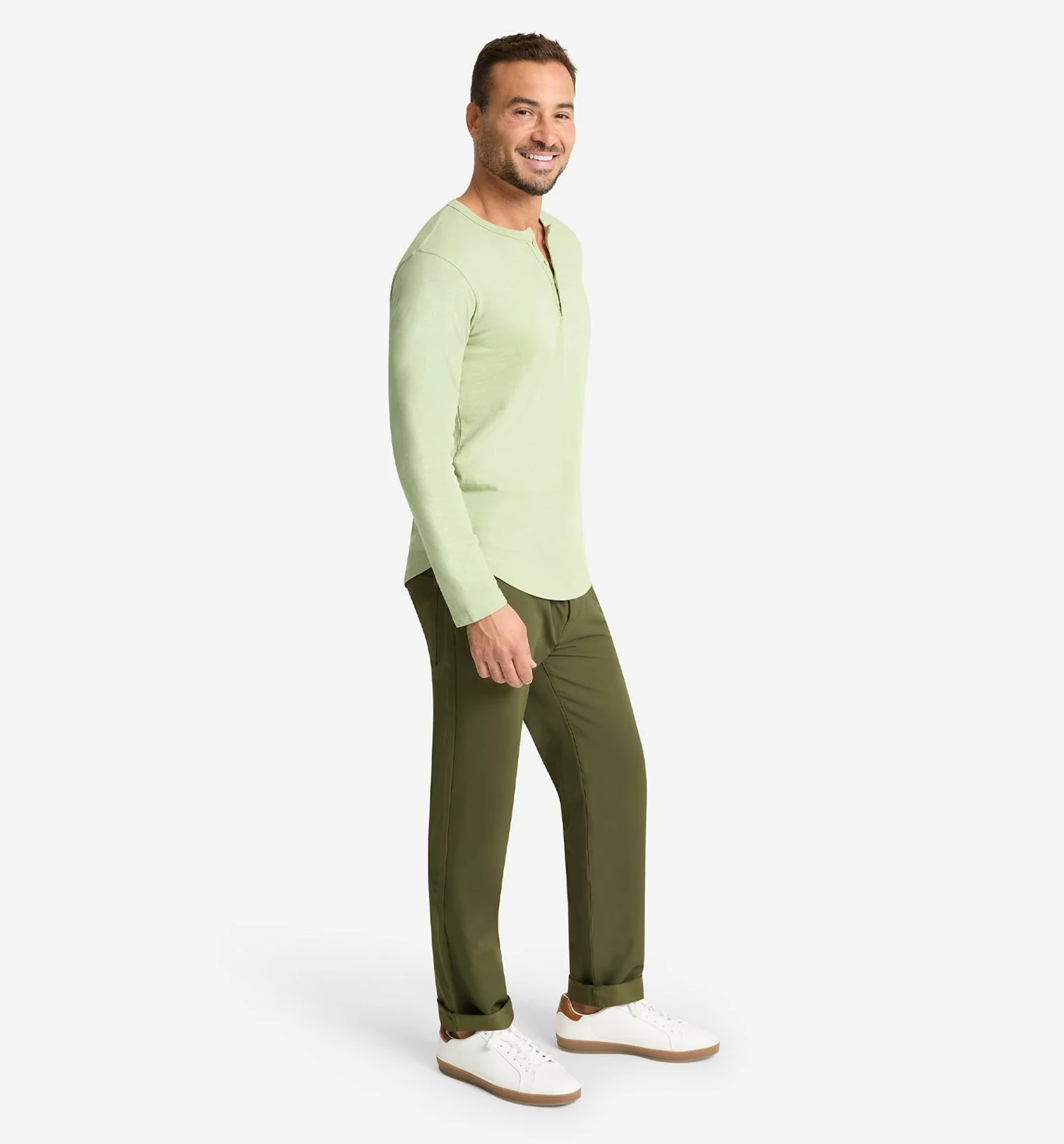 LS Slub Scallop Henley - Image 3