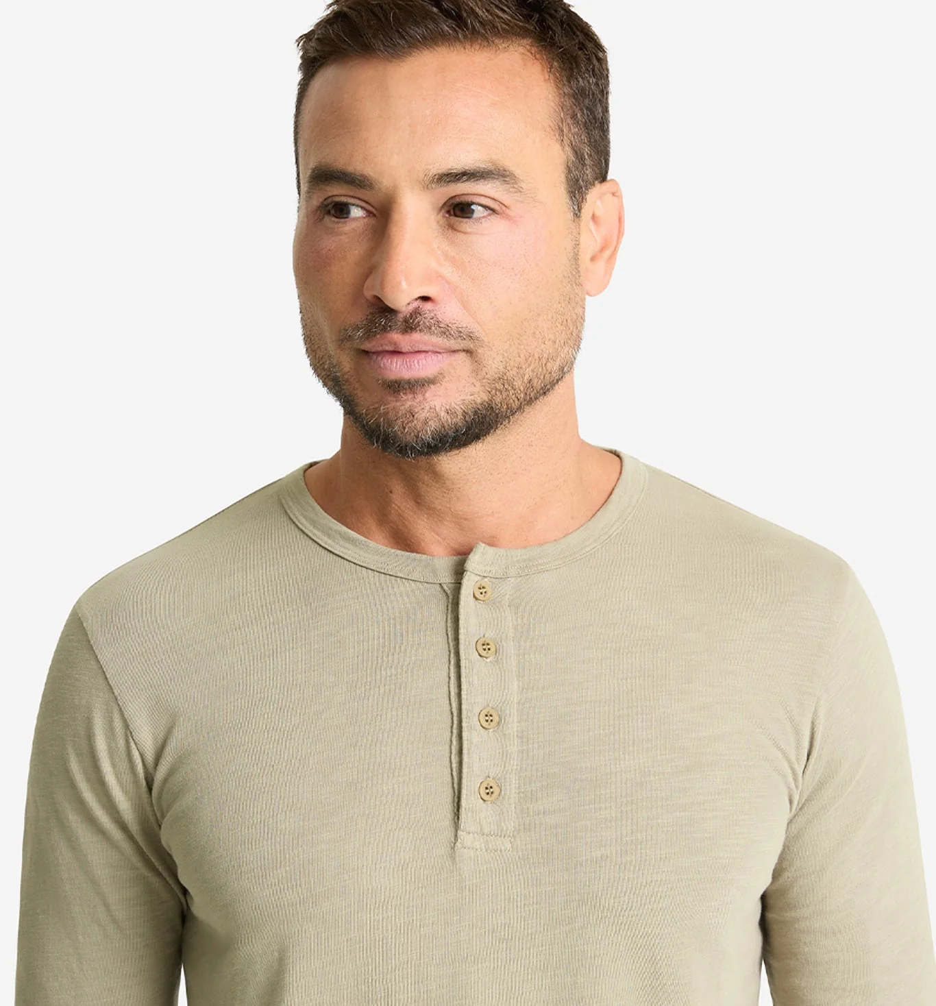 LS Slub Scallop Henley - Image 4