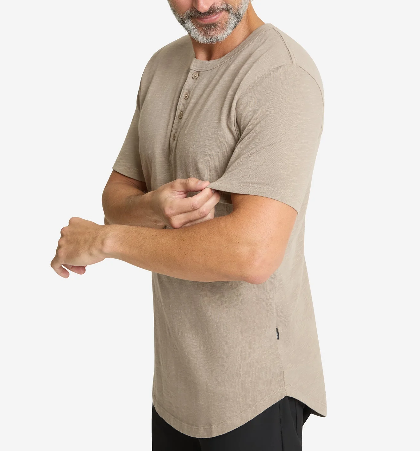 Slub Scallop Henley - Image 4