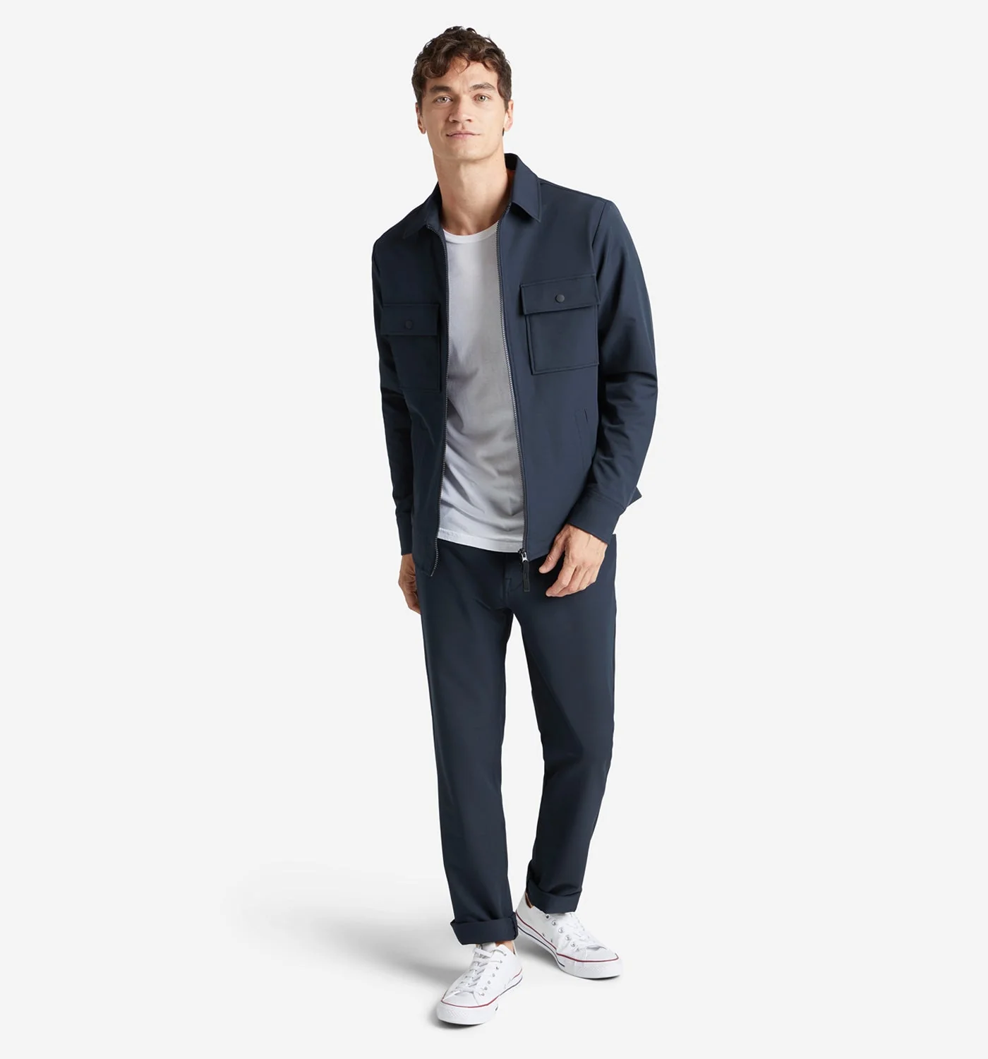 Stretch Poly Twill Shirt Jacket - Image 4
