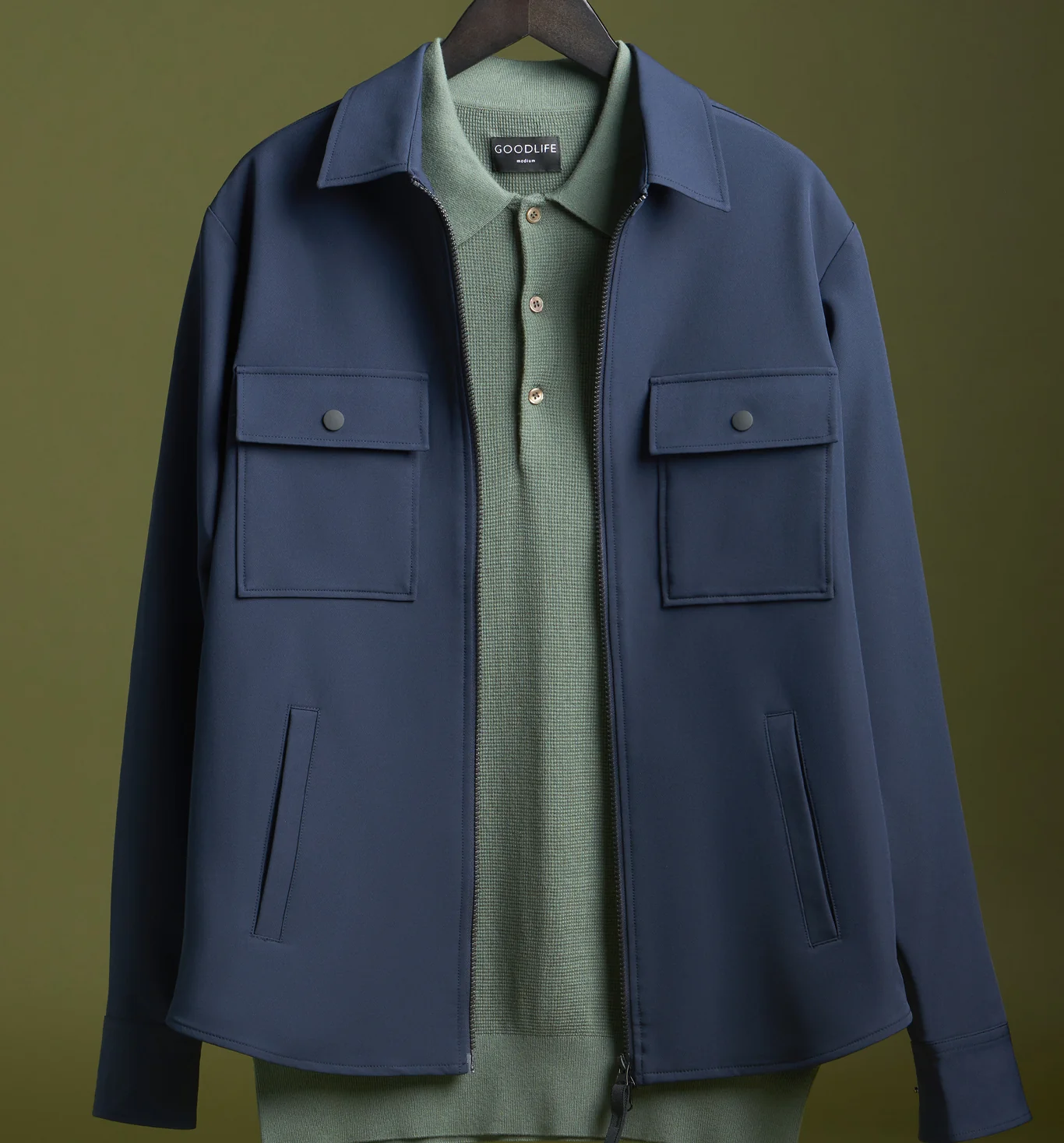 Stretch Poly Twill Shirt Jacket - Image 7