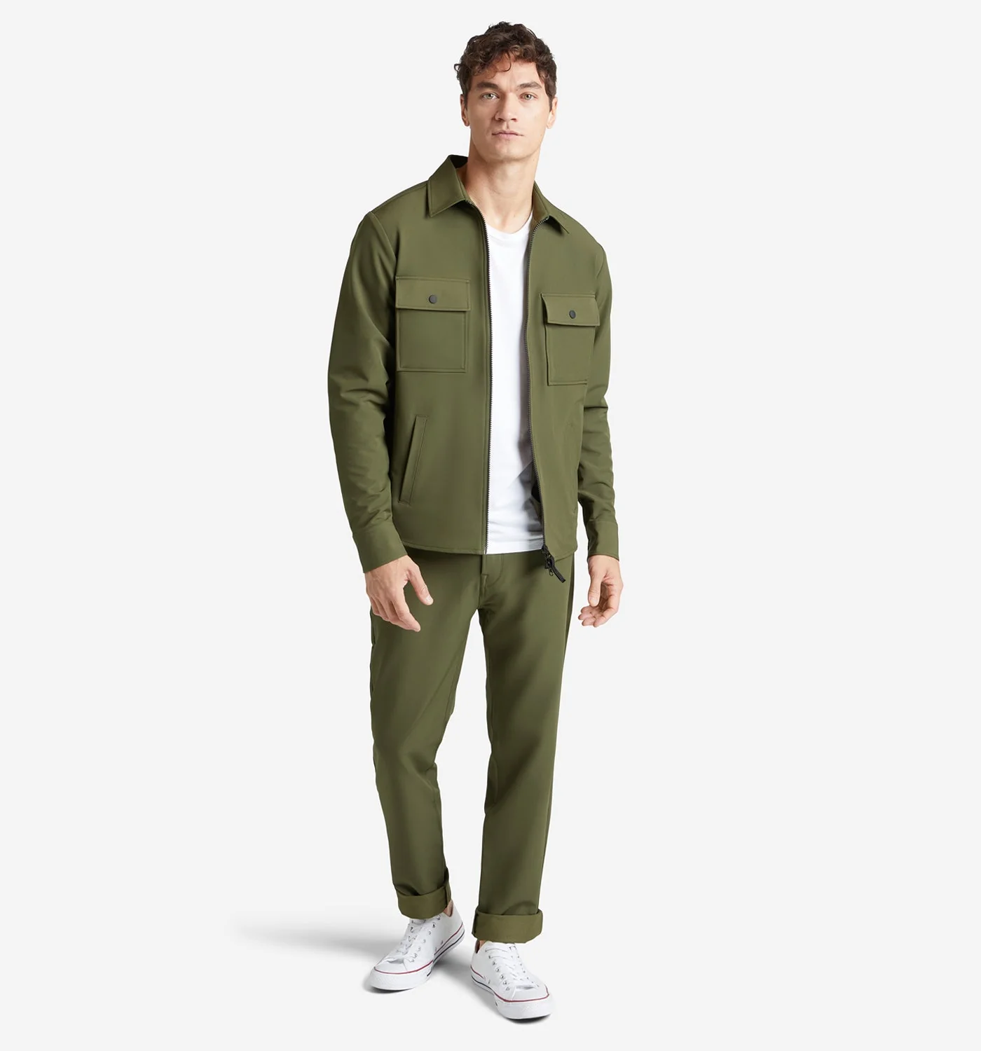 Stretch Poly Twill Shirt Jacket - Image 3